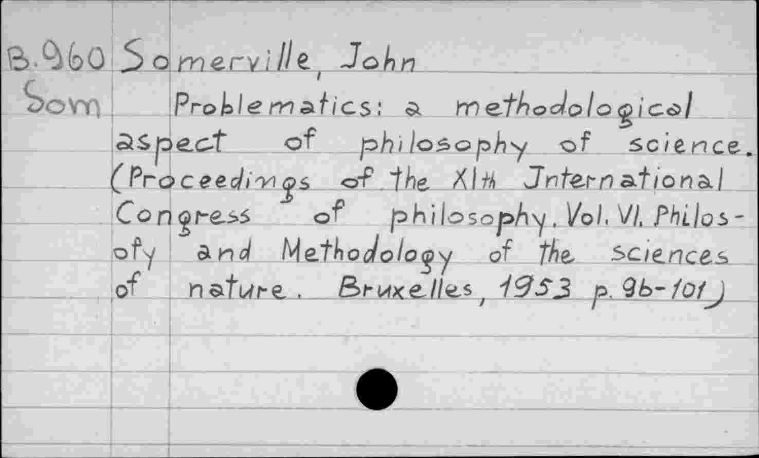 ﻿S о merv'.H^l John Sow} Problematics: 5 •SSioec-t of obit
science.
(Proceedi<=# ."the XM Jnte.cn ationaj Congress of philosophy, Vol. V/, Philos-oty And tdelhoololoqiy of the lienees of nature . ßrwxeJ/ts, dJSJ pjb-fofj